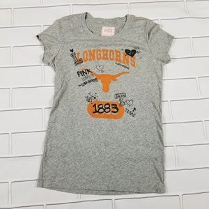 PINK UT Longhorn Gray Tee Shirt